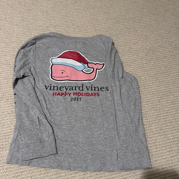 2!! Vineyard Vines Grey Long sleeve cotton shirts child size 6 - Picture 2 of 11